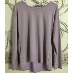 Danskin Now Lavender Criss Cross Sweater